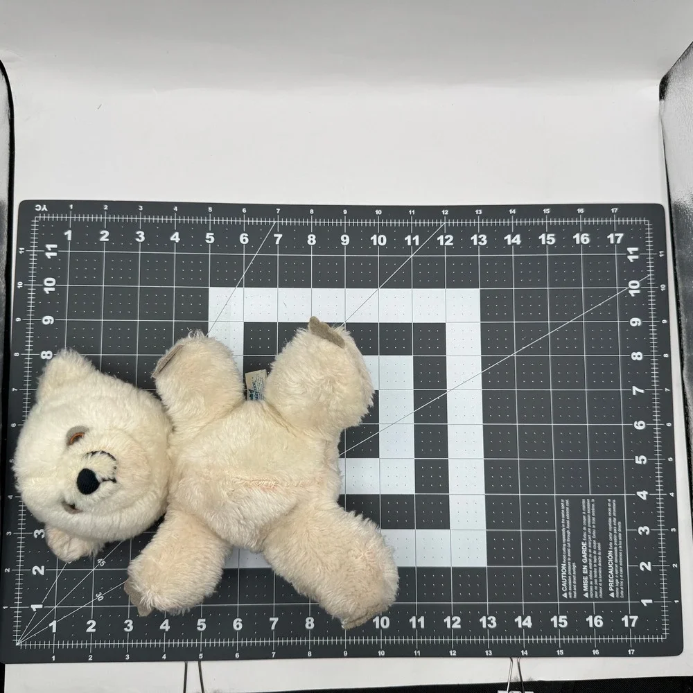 Knickerbocker Plush Teddy Bear Kids 10in White Animals of Distinction Vintage